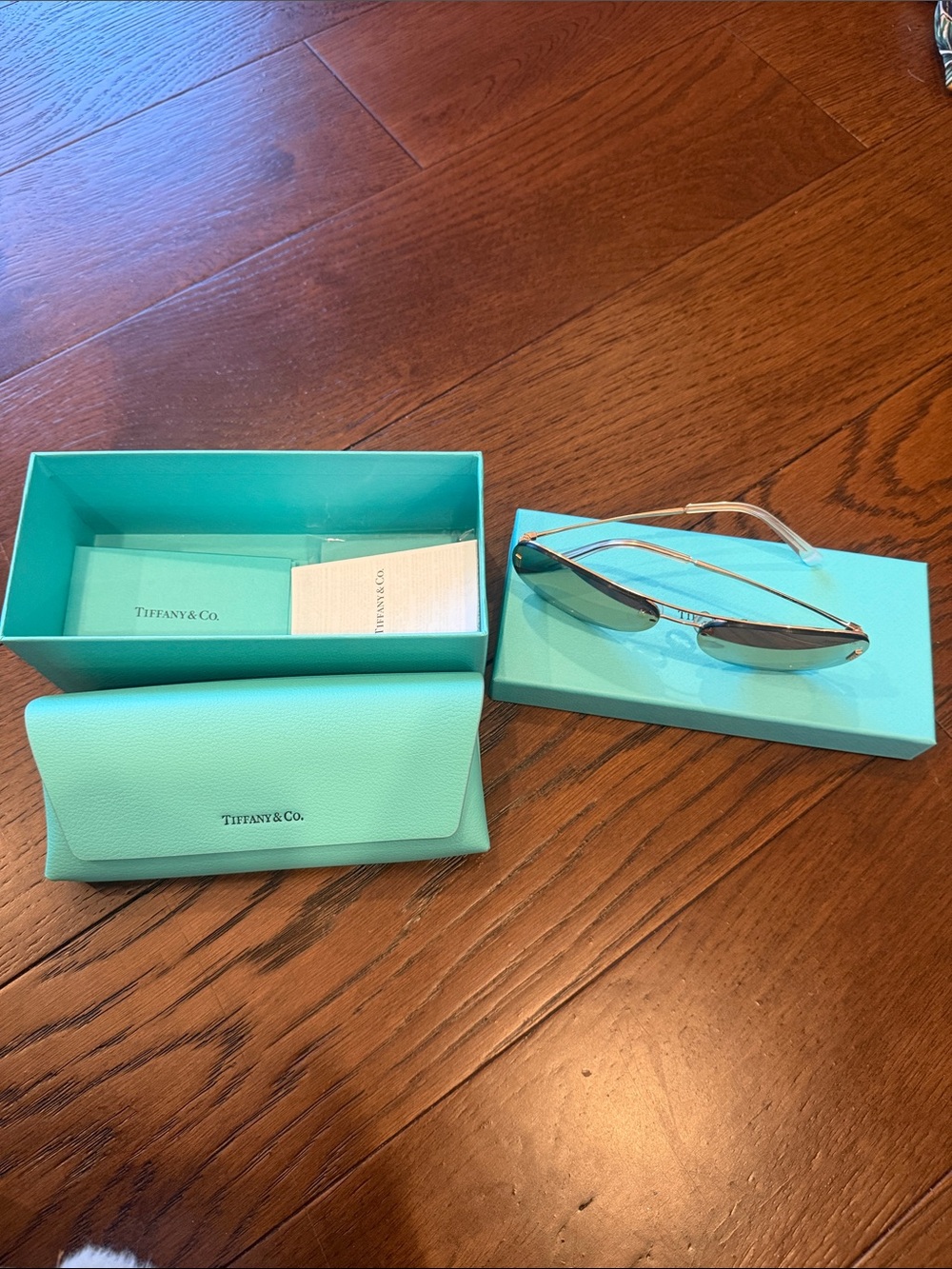 Tiffany & Co. Women's Aviator Sunglasses - Brown Gradient Lenses. Never worn. - Picture 2 of 3